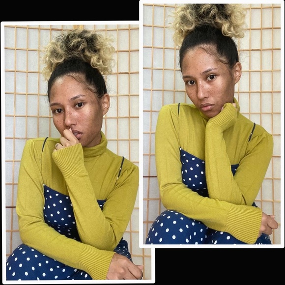 Navy polka dot maxi dress - Picture 4 of 4